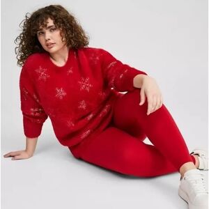 NWOT TORRID 1X Eyelash Lurex Crew Neck Pullover Sweater